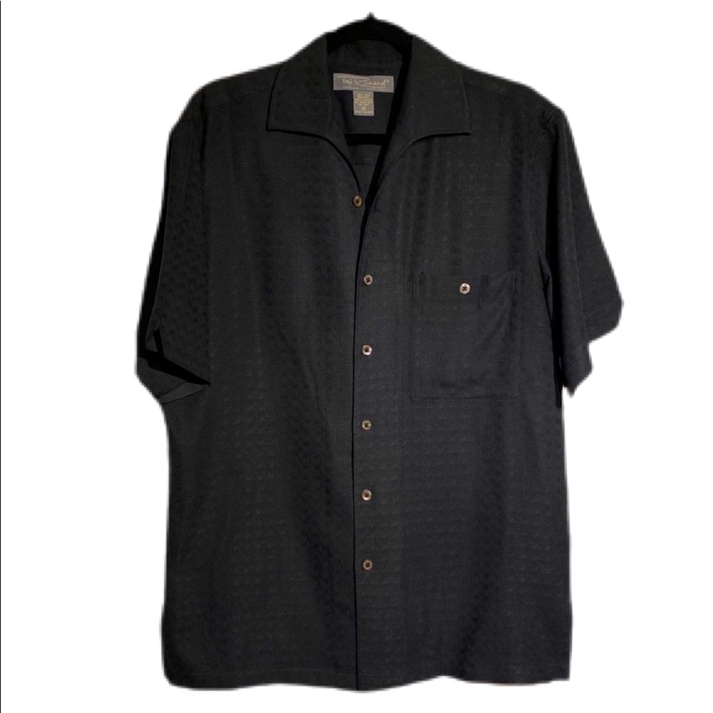 Tori Richard Mens Jacquard Short Sleeve Button Up